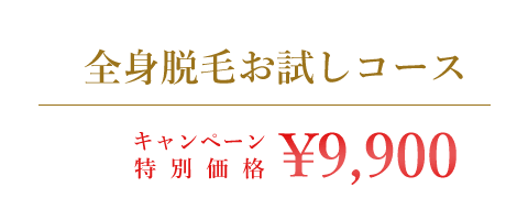 全身脱毛お試しコース